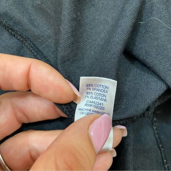 New without Tags Velvet by Graham & Spencer Black Belted Open Front Blouse Med - Picture 7 of 10